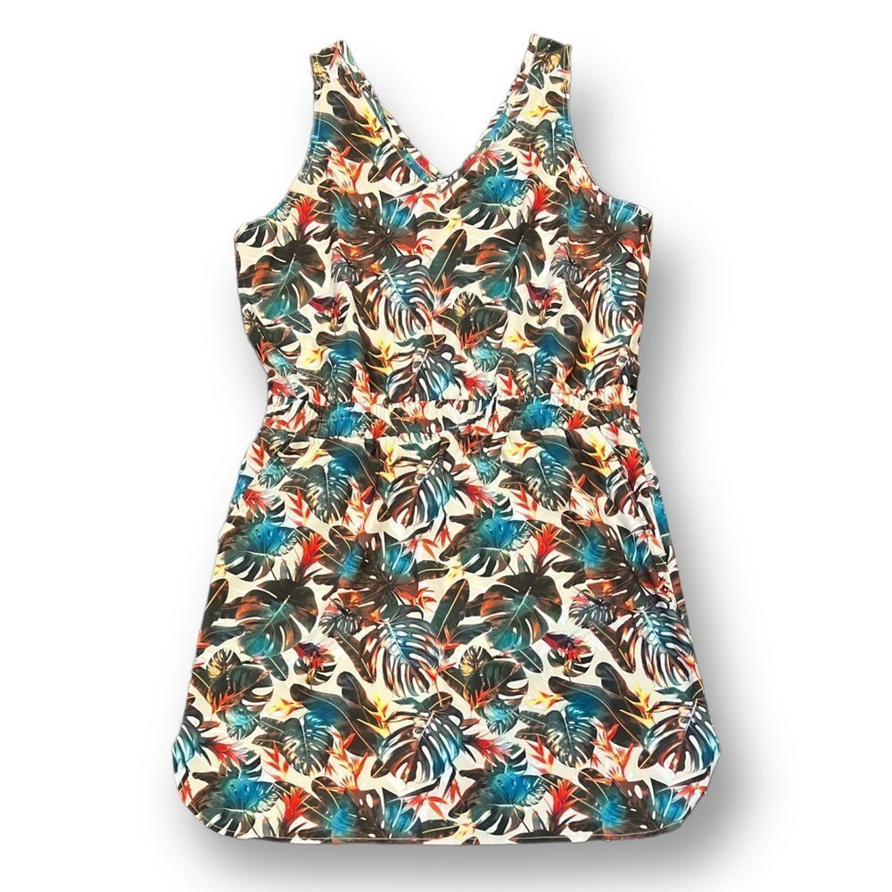 Kavu Tropical Print Dress - Blue, Green, Red